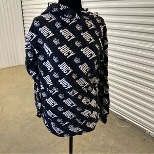 Juicy Couture Black Logo Hoodie Sweatshirt‎ Women’s Small